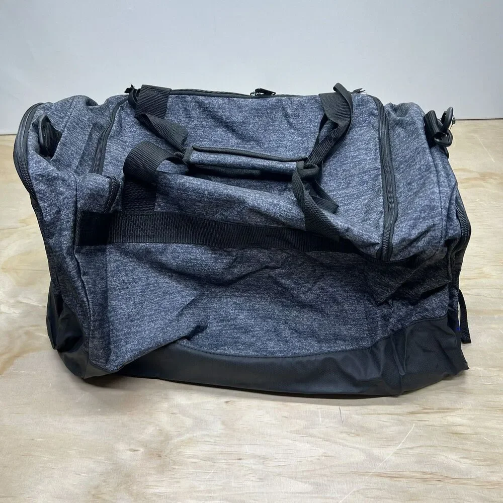 NEW adidas Defender IV Medium Duffel Bag Gray Black Blue 24